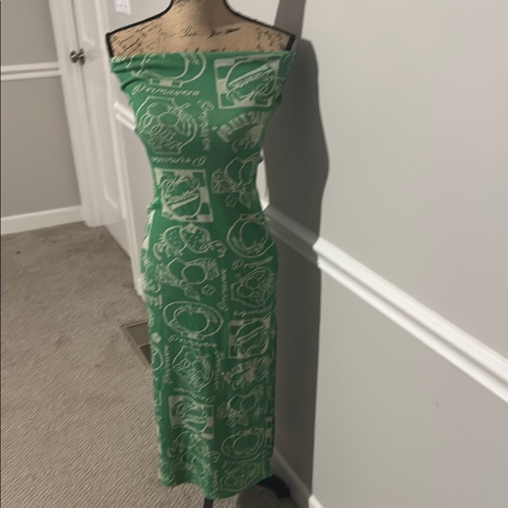 DAMSON MADDER. Size small Chic Green Strapless Dress
